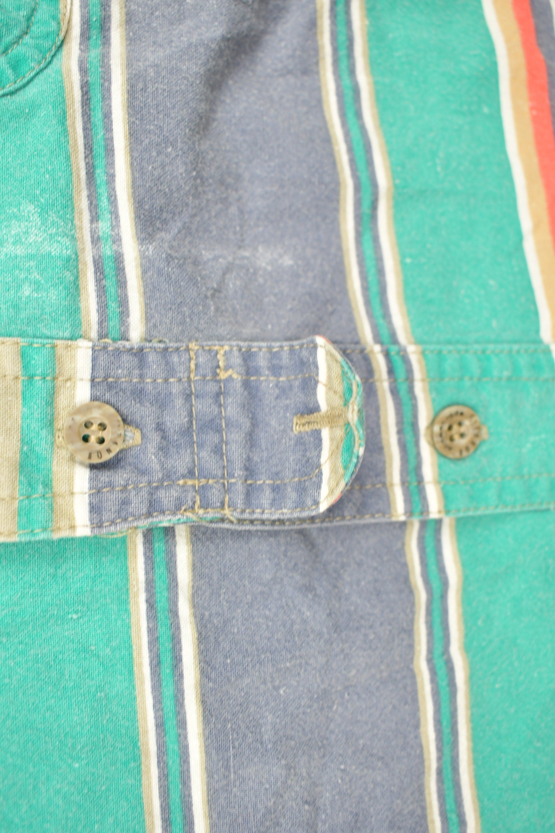 Vintage 1990s Gitano Striped Button Up Short Sleeve Shirt