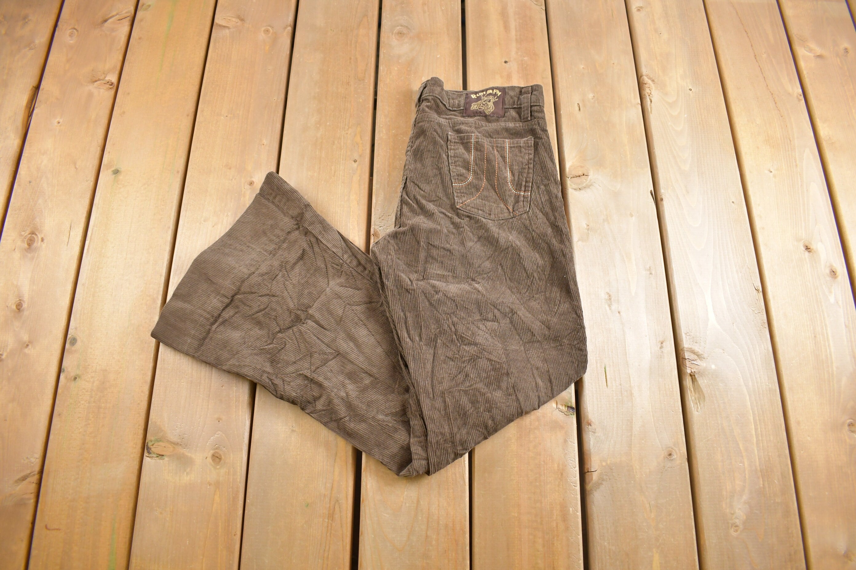Vintage 1990s Run & Fly Corduroy Flared Pants