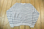 Vintage 1990s Towncraft Knit Abstract Pattern Crewneck Sweater Men's Large  Made In USA  90s Crewneck  Preppy Knits