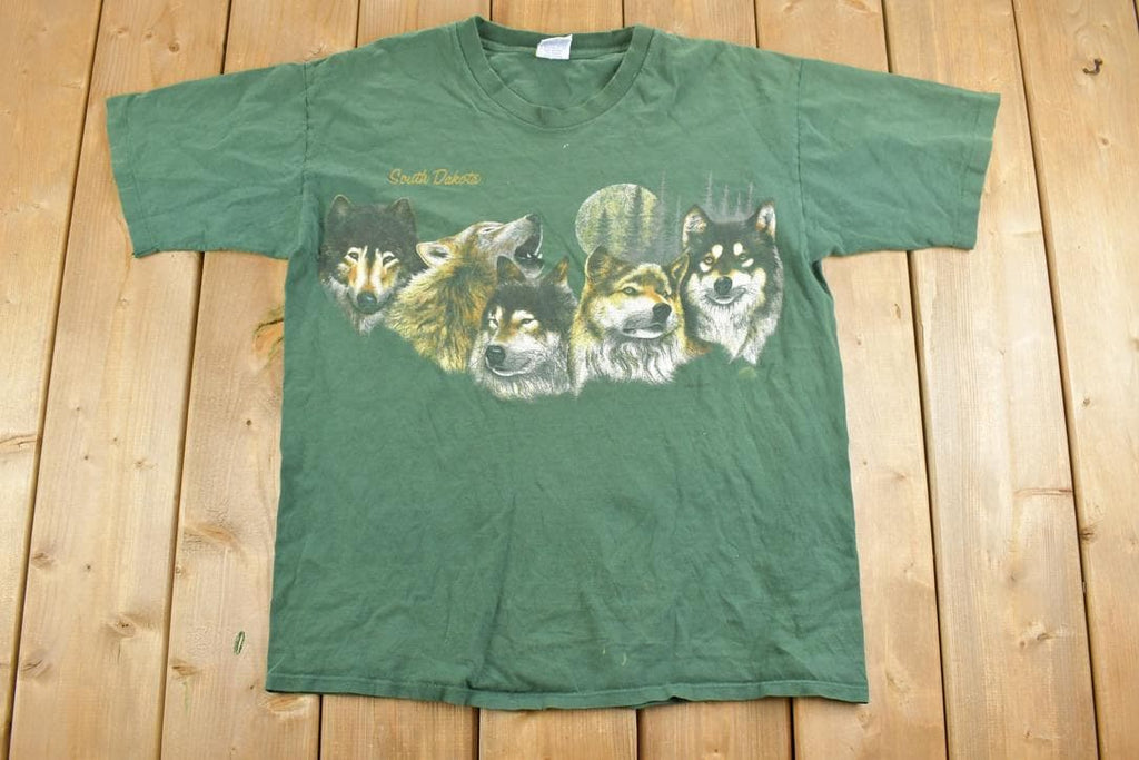 Vintage 1990s South Dakota Howling Wolves Souvenir T-Shirt