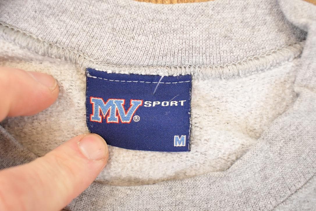 Vintage 1990s MV Sport Valleyfair Graphic Print Collegiate Crewneck Sweatshirt Men's M