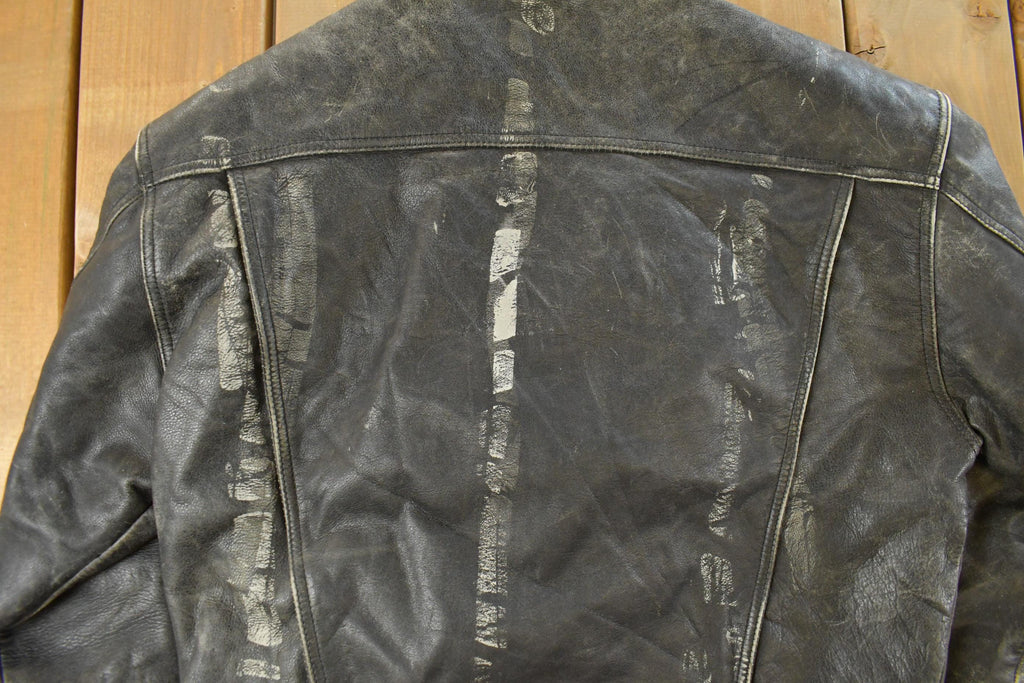 Vintage 1990s Harley Davidson Leather Biker Jacket Men's Small