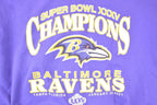 Vintage 2001 Baltimore Ravens Superbowl Champions NFL Crewneck Sweatshirt Mens XL