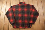 Vintage 1980s Marciano Showdow Plaid Fleece Quarter Zip Sweater  Outdoorsman  90s Sweater  Streetwear  Hiking  Fleece Zip up  80s