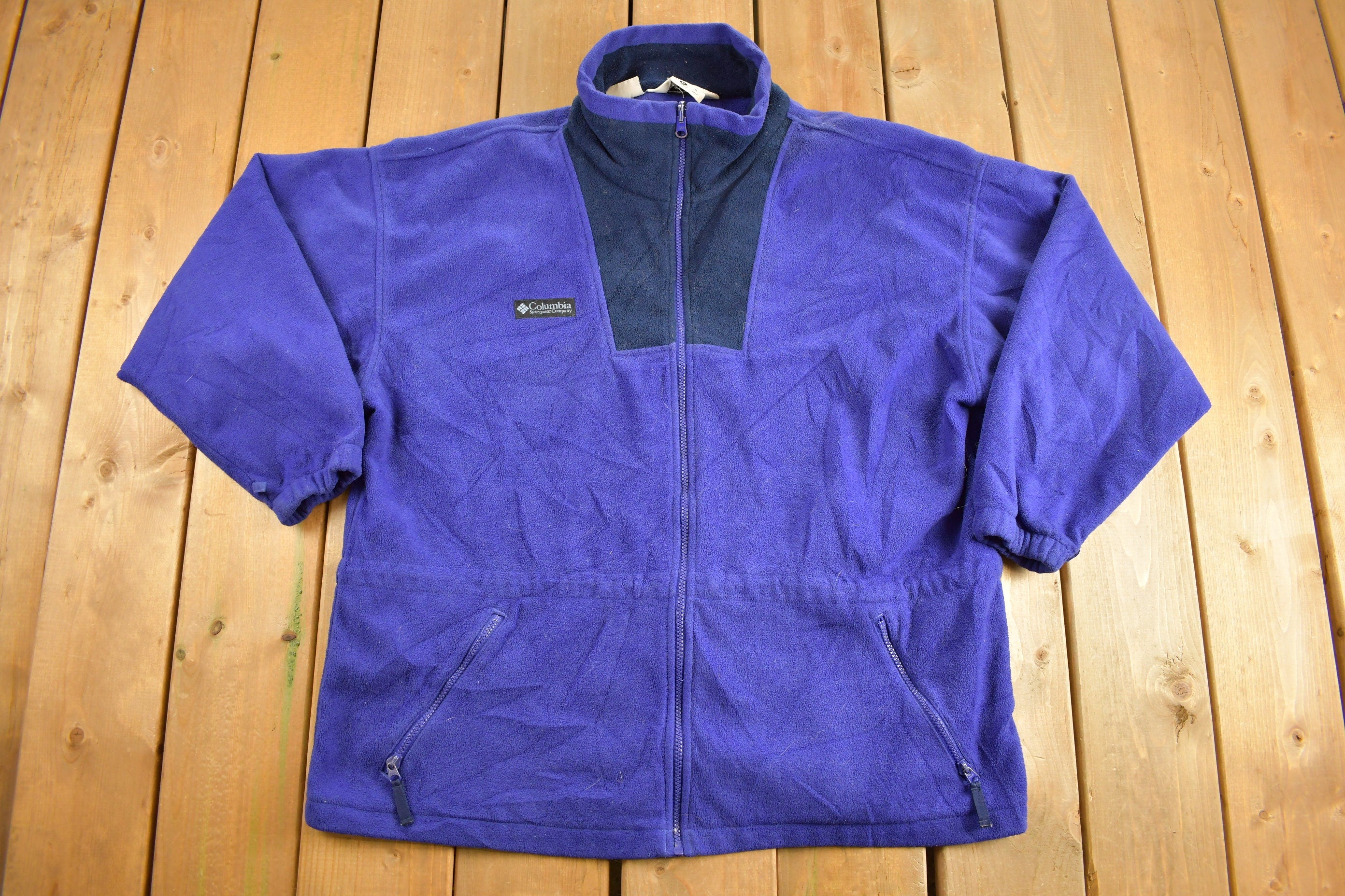 Vintage 1990s Purple Columbia Fleece Sweater