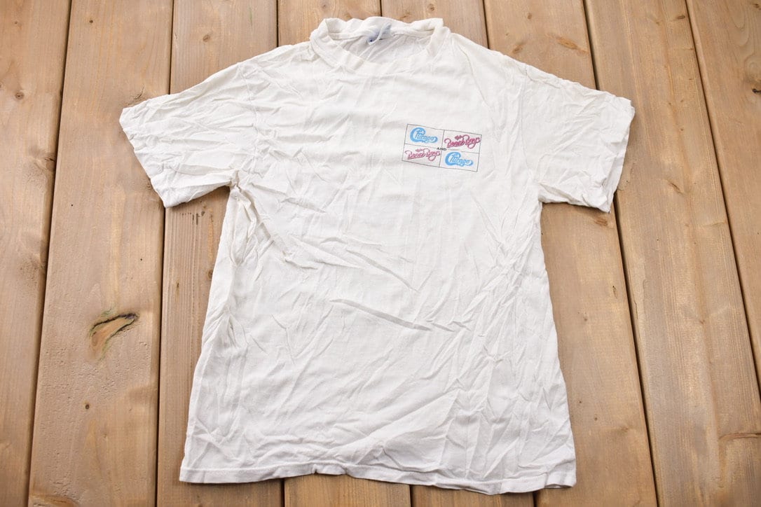 Vintage 1989 Chicago & Beach Boys Together in Concert Tour T-shirt