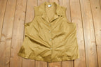 Vintage 1990s Abria By D.P. Altomonte Gold Blank Womens Button Up Vest