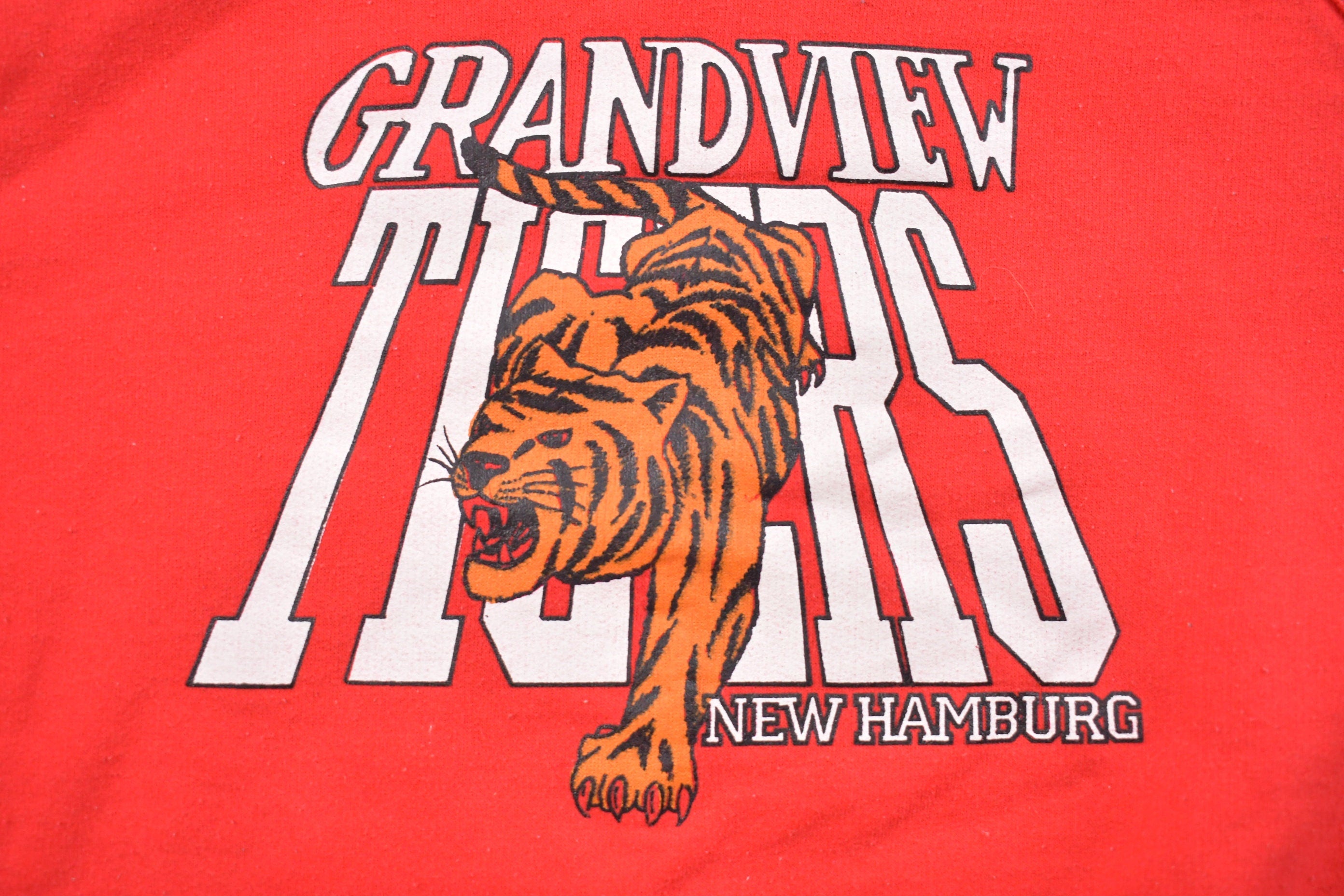 Vintage 1980s Grandview Tigers New Hamburg Crewneck Sweatshirt