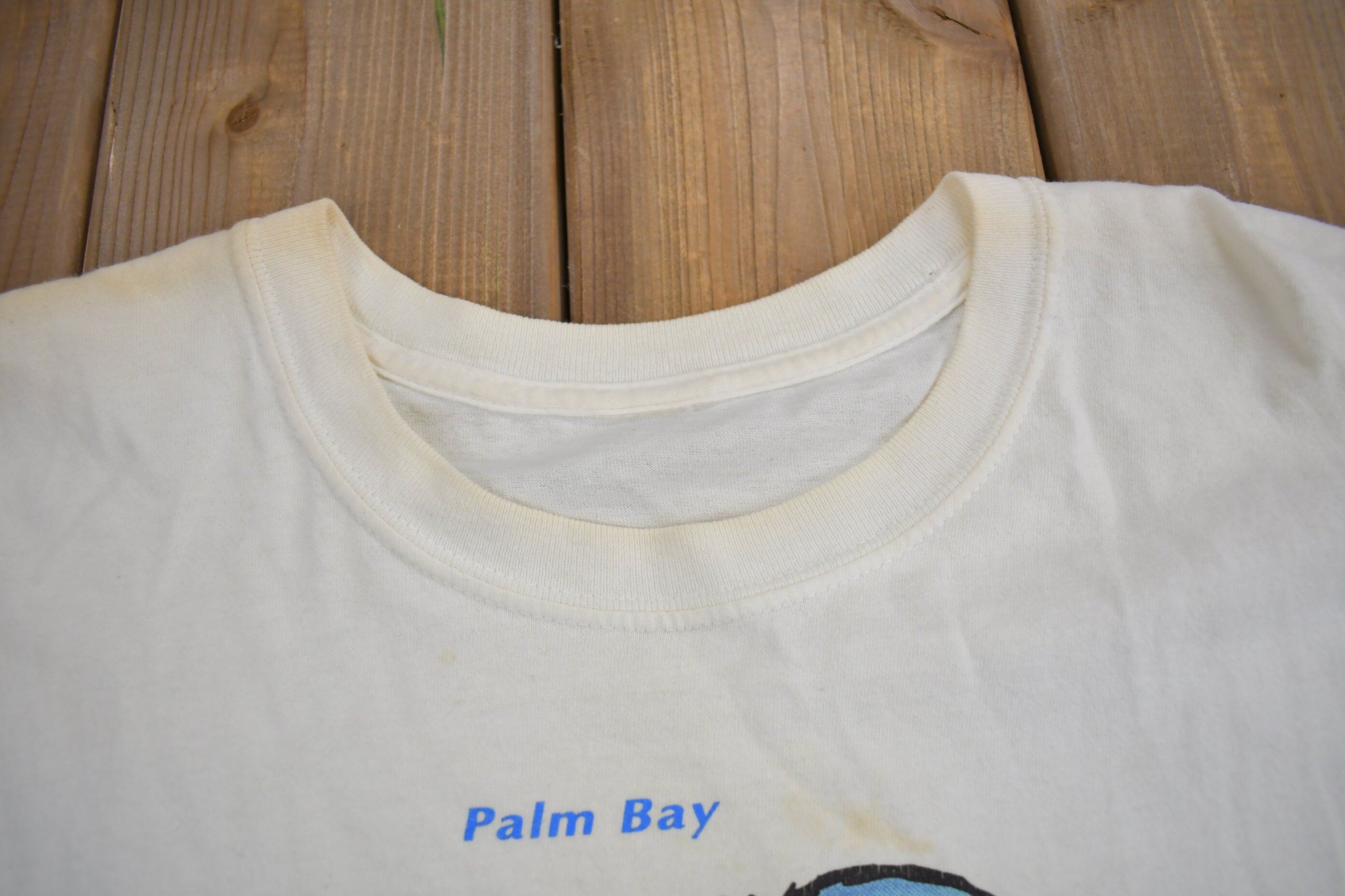 Vintage 1980s Palm Bay Palm Tree Graphic Souvenir T Shirt