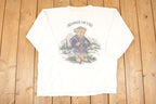 Vintage 1990s Cherokee Country Swag Teddy Graphic Print Long Sleeve T Shirt Womens XXL