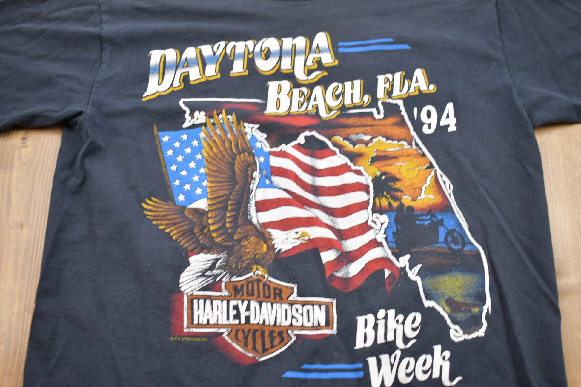 Vintage 1994 Harley Davidson Bike Week Daytona Beach T-Shirt