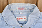 Vintage 1990s Campus Light Blue Denim Button Up Shirt