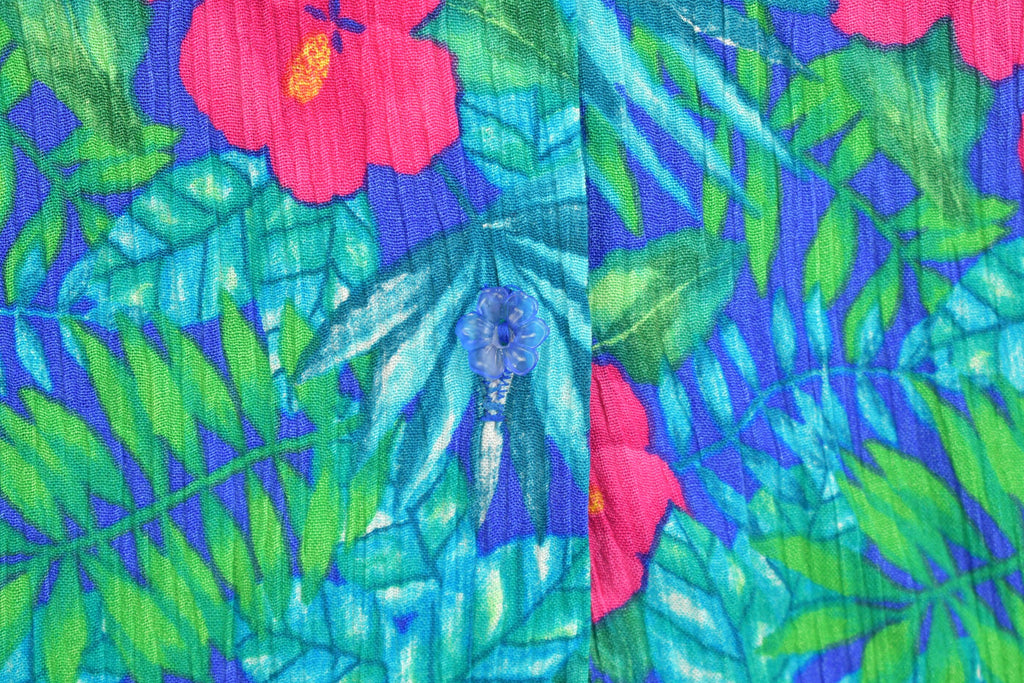 Vintage 1980s Floral Button Up Shirt