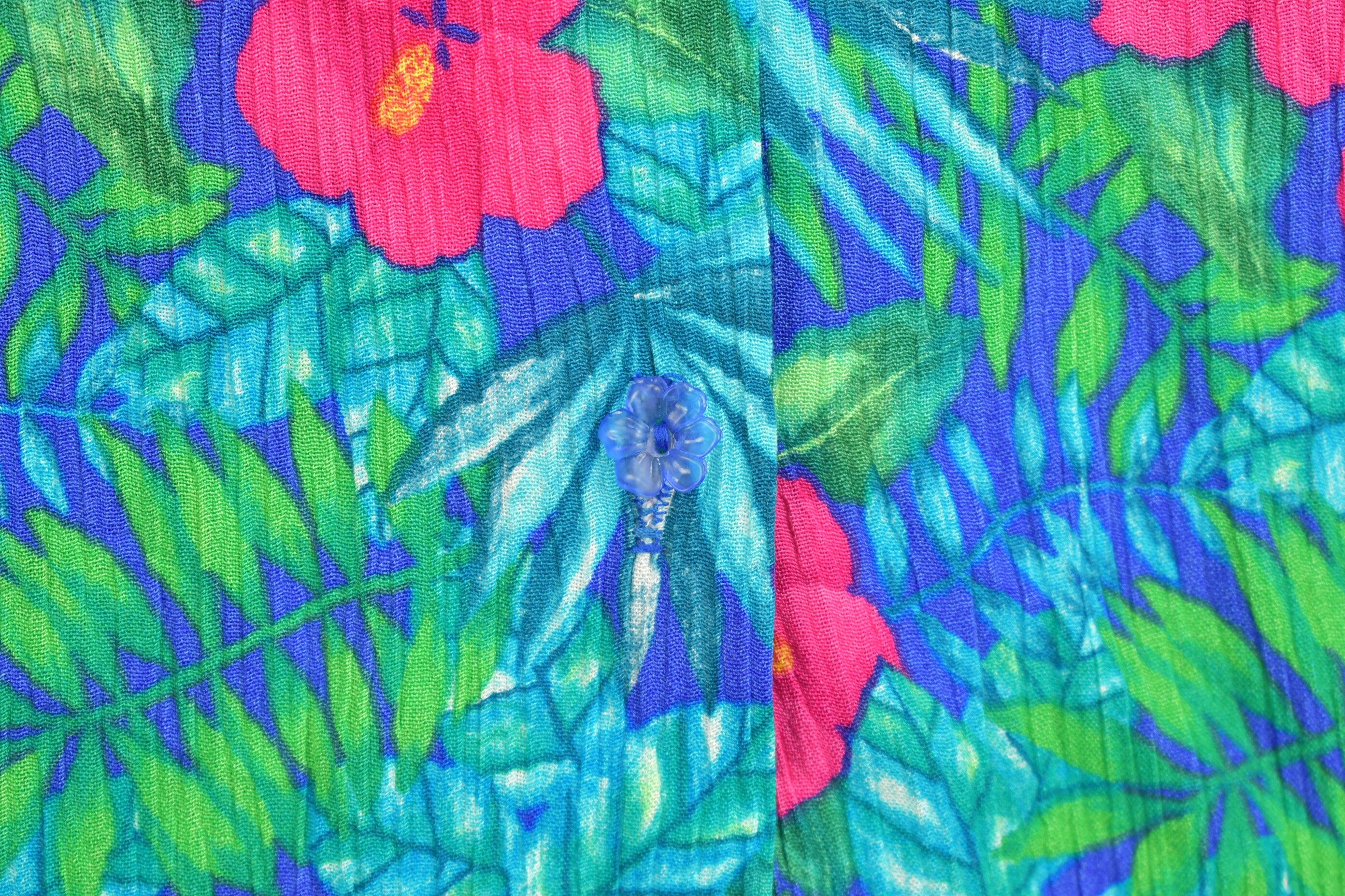 Vintage 1980s Floral Button Up Shirt