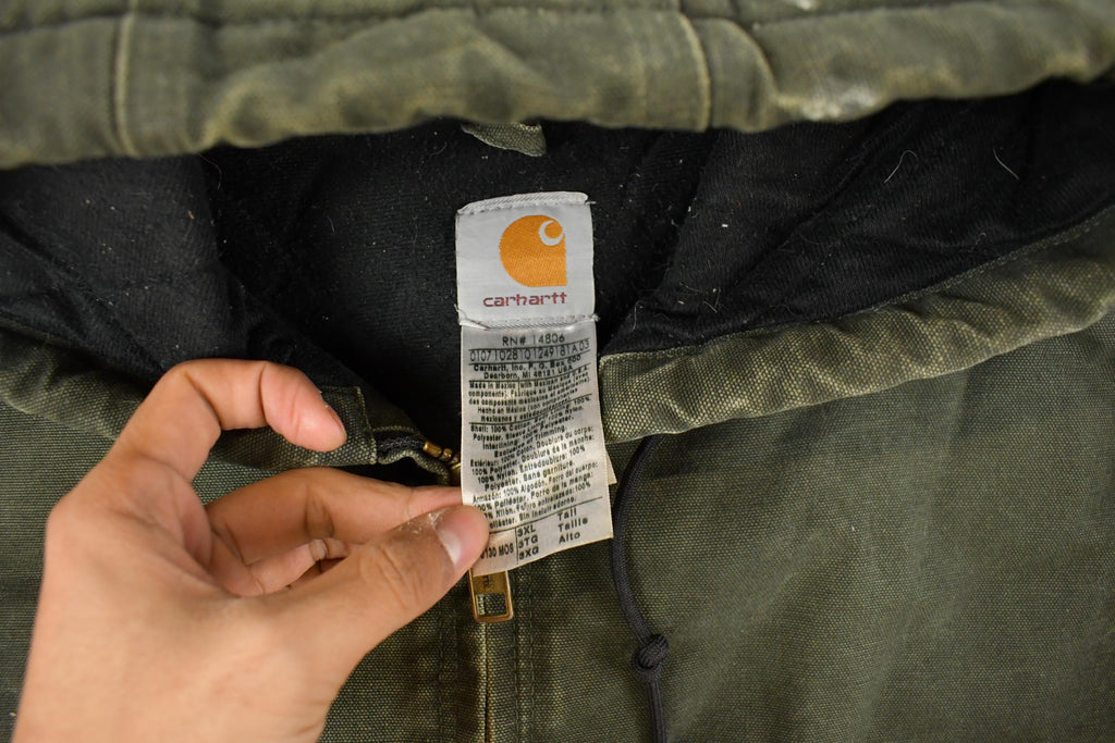 Vintage 1990s Carhartt Hooded Jacket Men's 3XL Tall