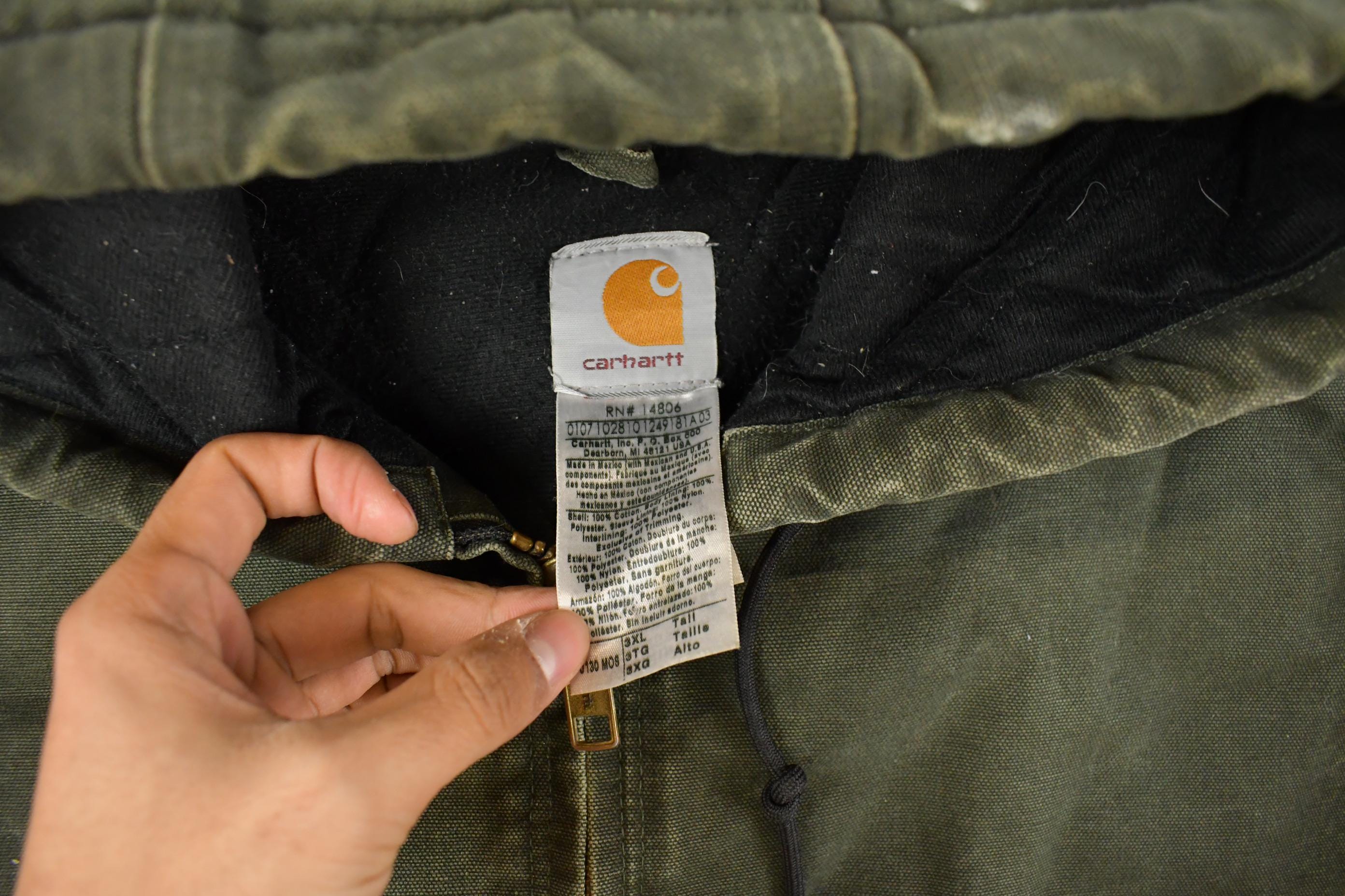 Vintage 1990s Carhartt Hooded Jacket Men's 3XL Tall