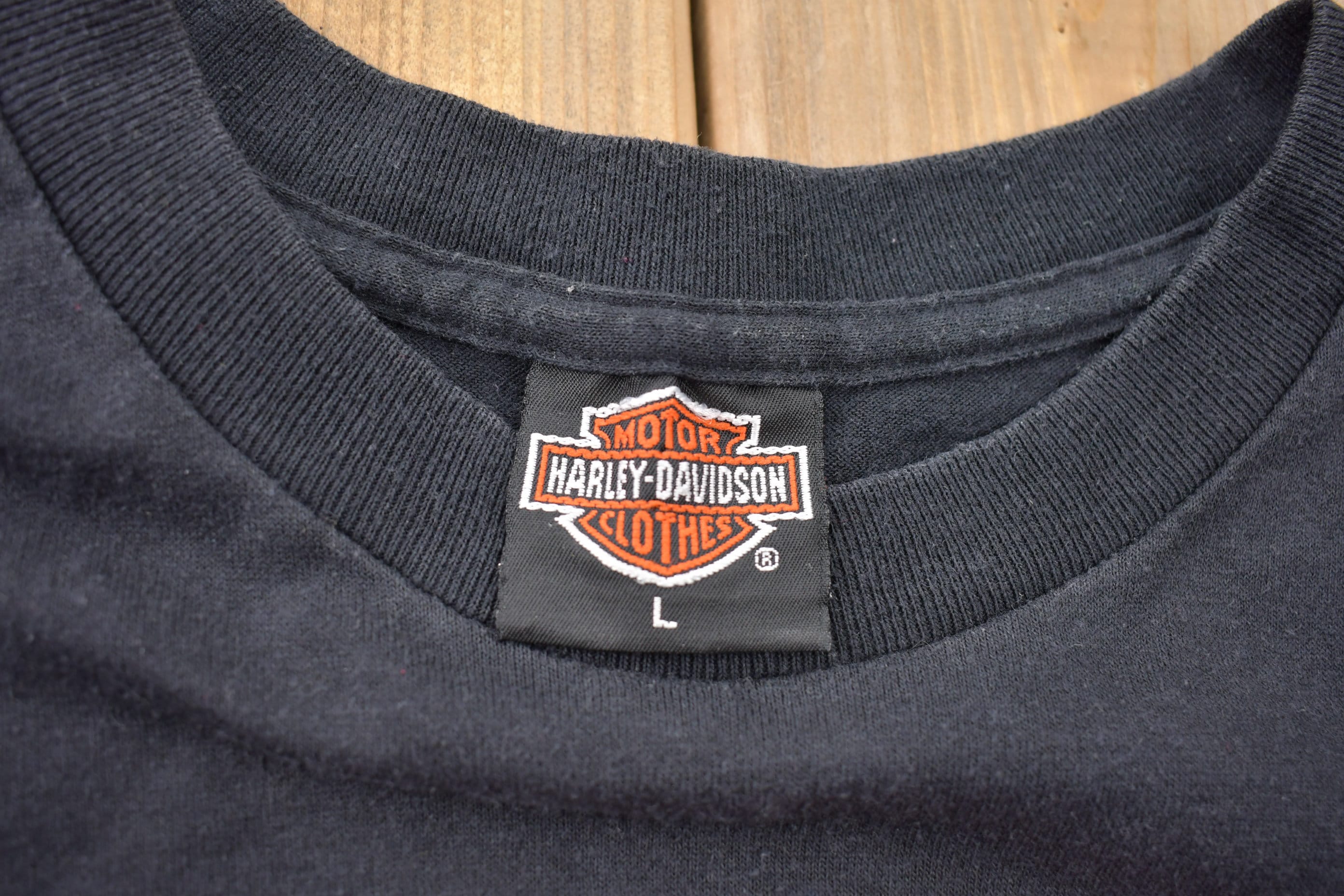 Vintage 1990s Harley Davidson A View to Thrill Graphic T-Shirt