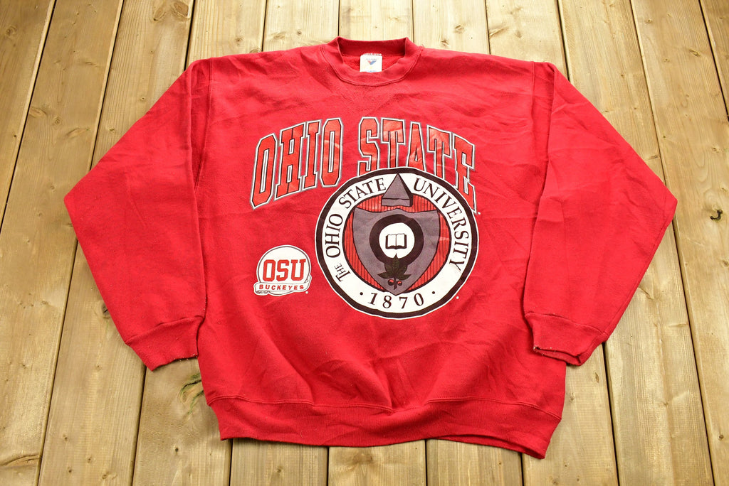 Vintage 1990's University of Ohio State Buckeyes Collegiate Crewneck  Made In USA  NCAA Sweatshirt  Sportswear  Americana
