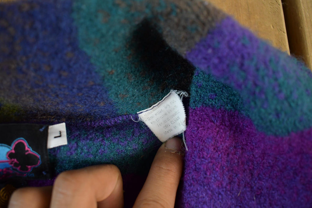 Vintage 1990s Early Winters Wool Cardigan Sweater Jacket Women's S-M