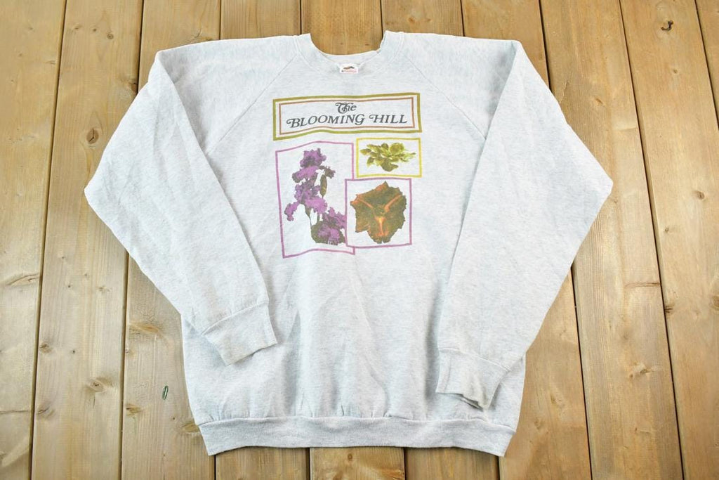 Vintage 1990s The Blooming Hill Floral Crewneck Sweatshirt Made In USA Womens XL