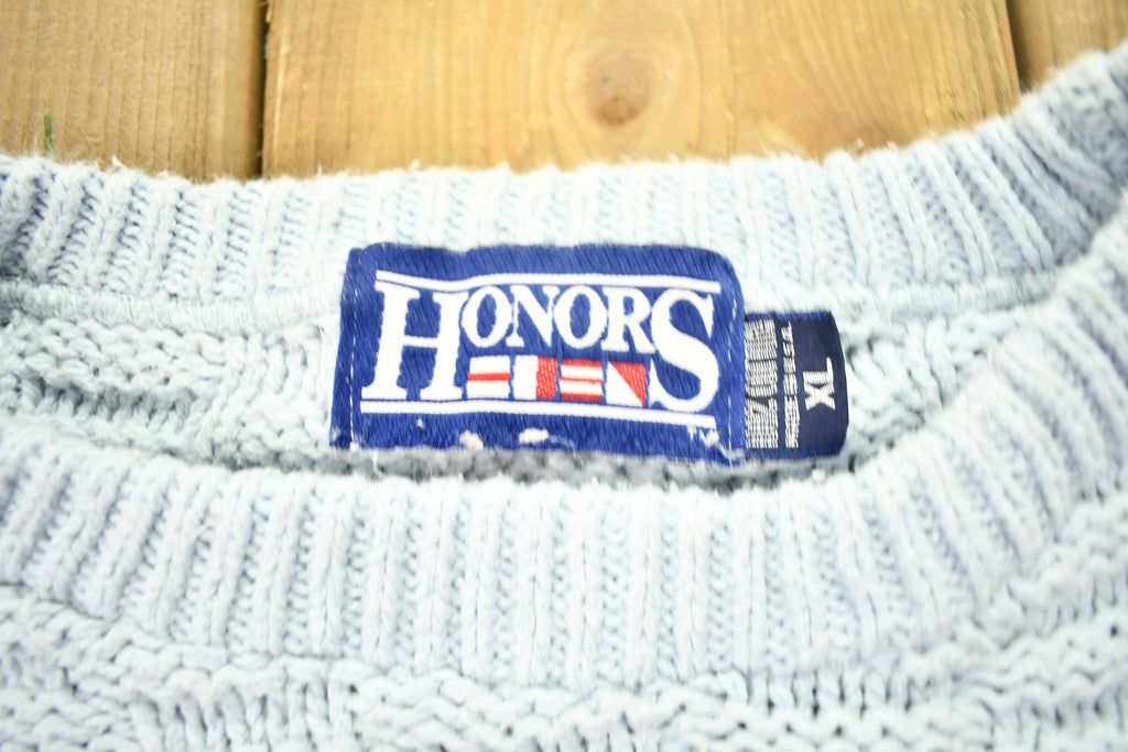 Vintage 1990s Honors Textured Knitted Crewneck Sweater