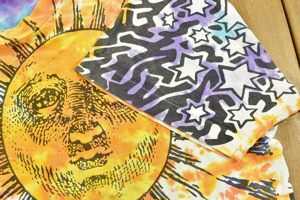 Vintage 1992 Liquid Blue Sun & Moon T Shirt
