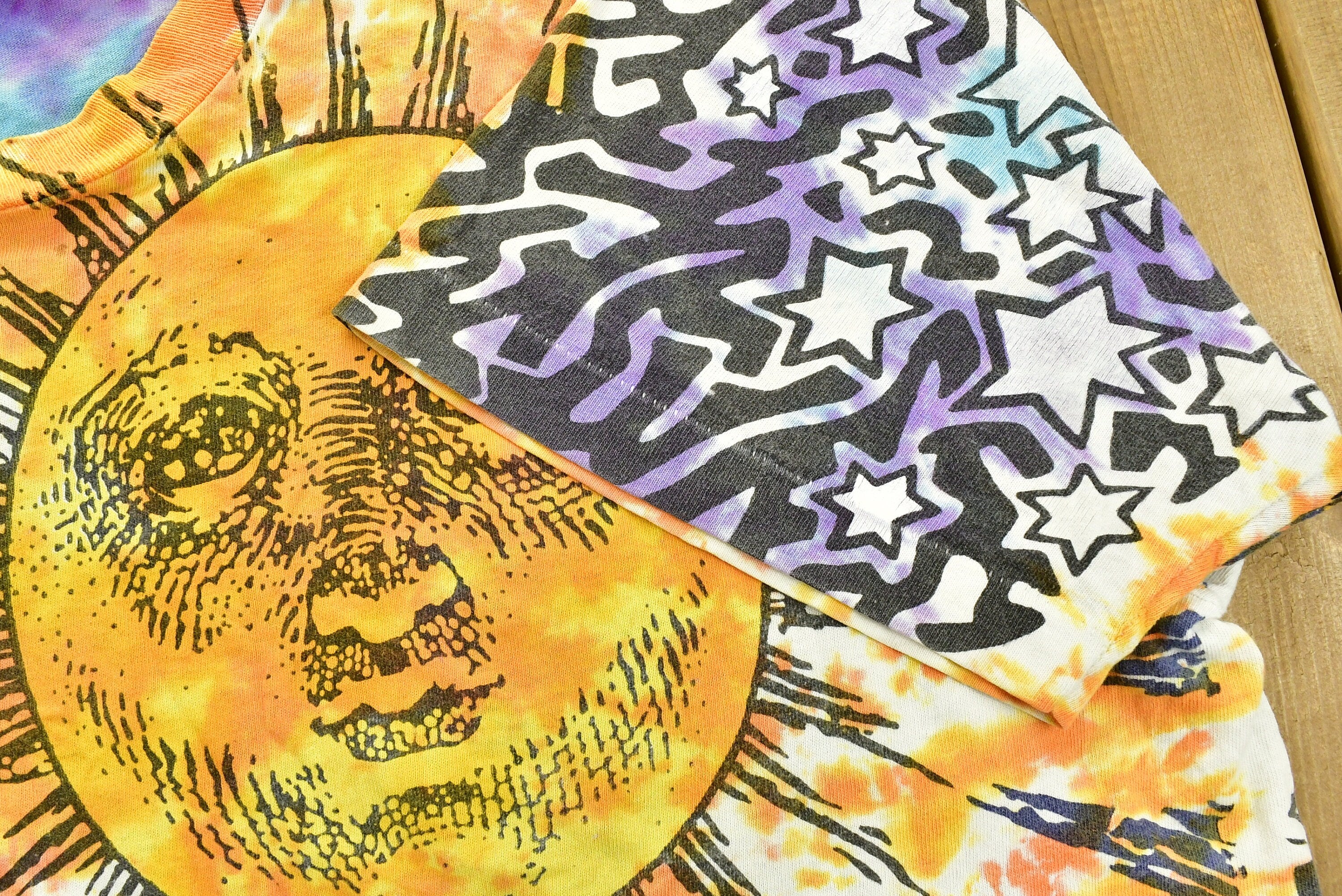 Vintage 1992 Liquid Blue Sun & Moon T Shirt