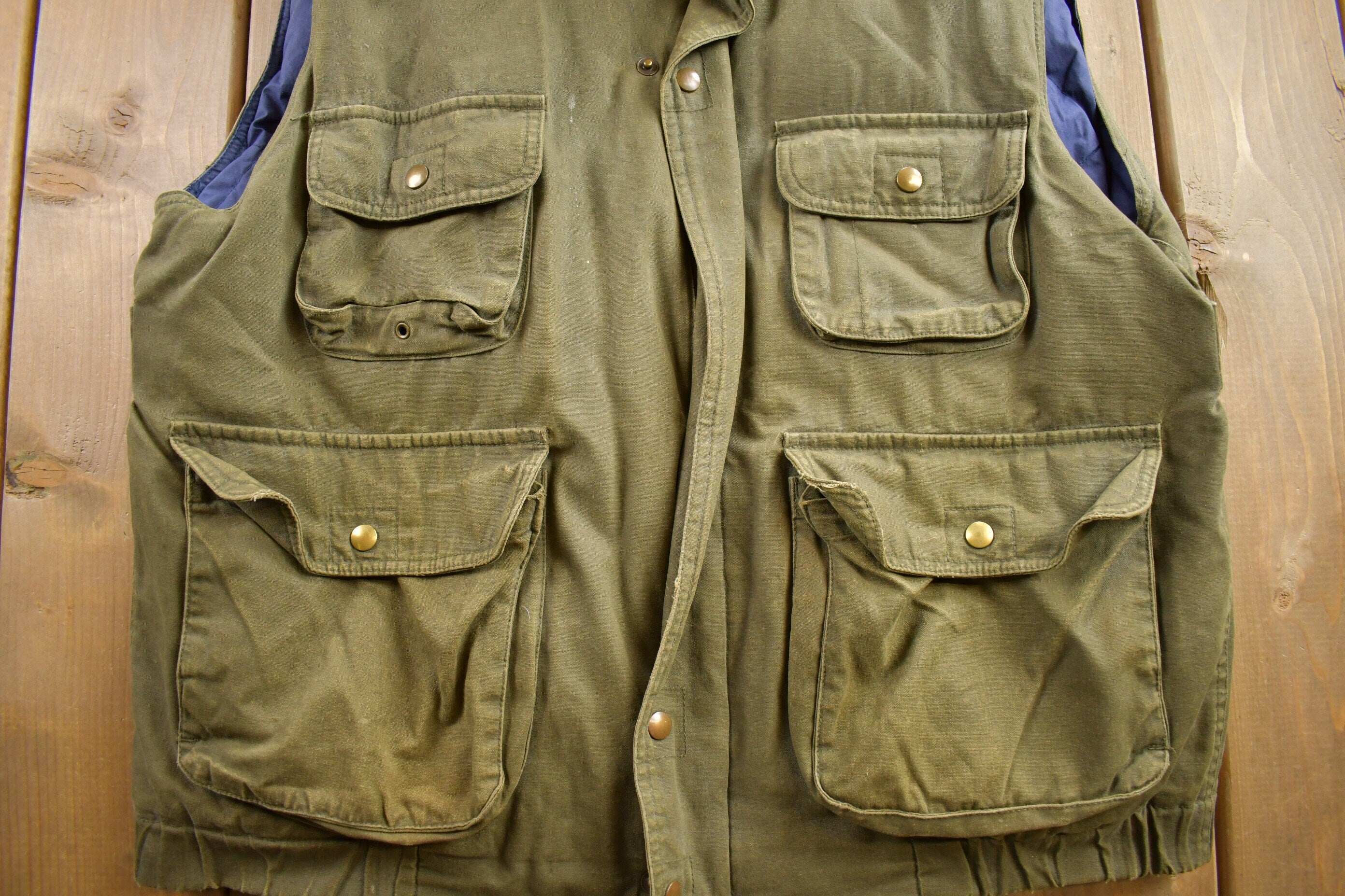Vintage 1990s Eddie Bauer Utility Puffer Vest Size XL