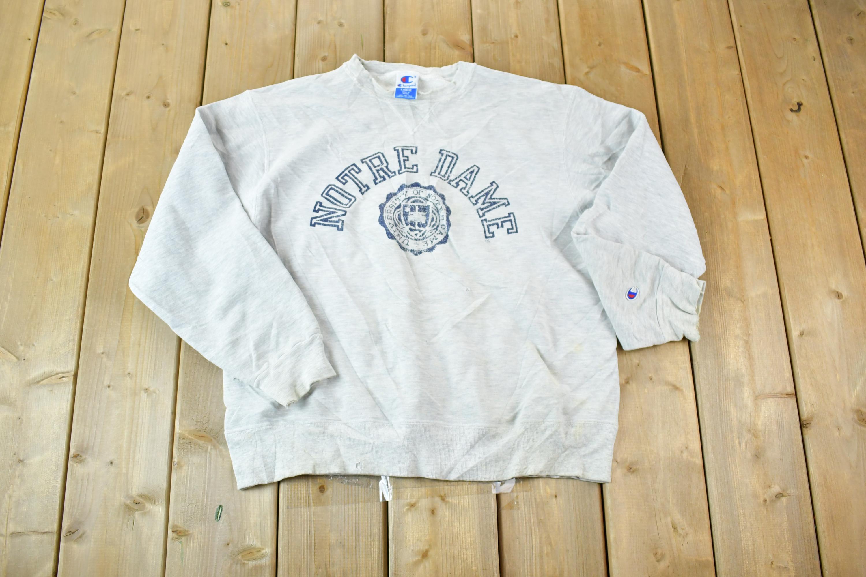Vintage 1990s Champion Notre Dame University Collegiate Crew Neck