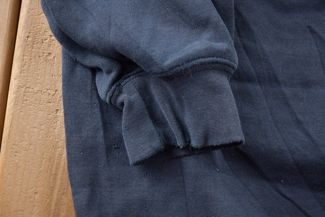 Vintage Y2K Carhartt Navy Distressed Crewneck Sweatshirt