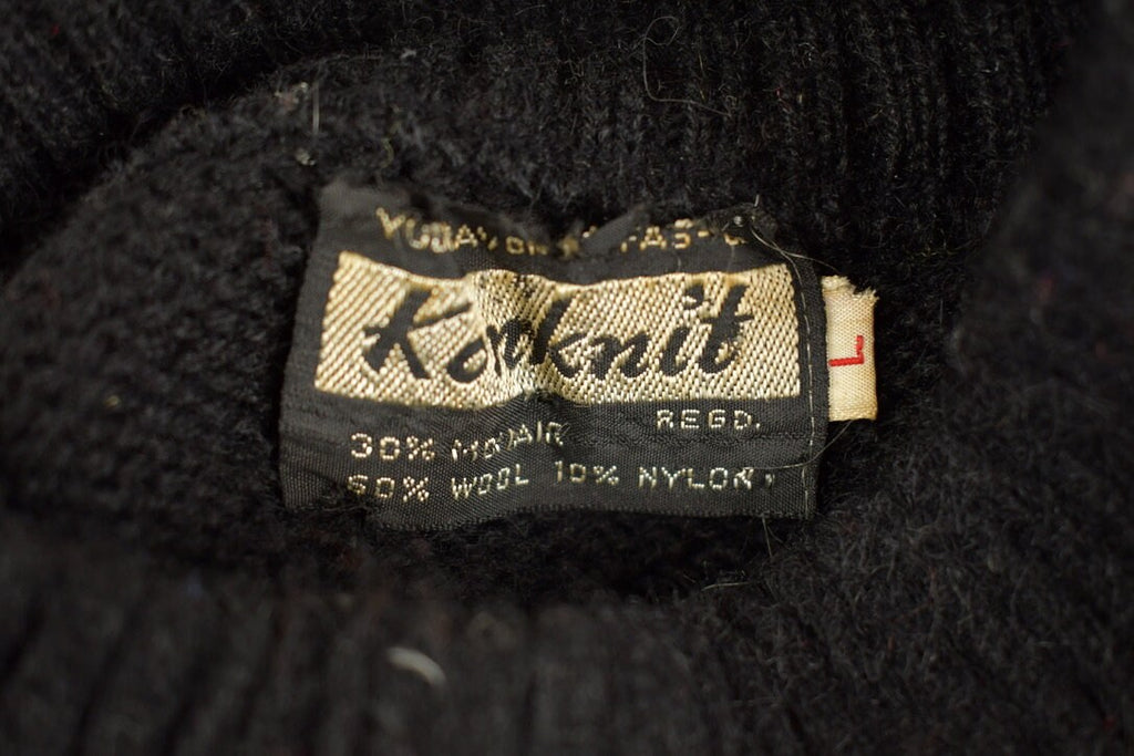 Vintage 1980s Knitted Mock Neck Sweater