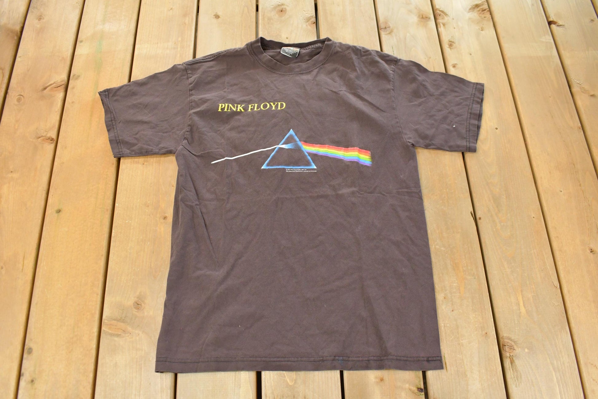 Vintage 2001 Pink Floyd Dark Side Of The Moon Graphic Band T-Shirt Men's Medium