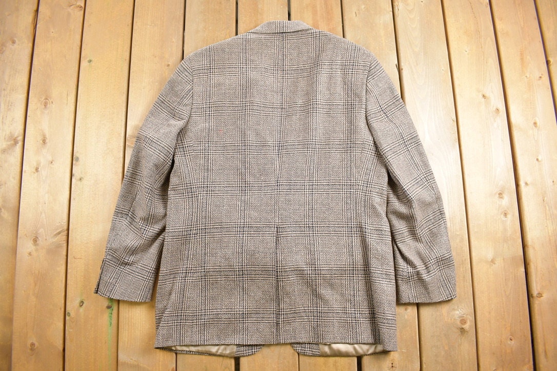 Vintage 1990s Chaps By Ralph Lauren Plaid Blazer