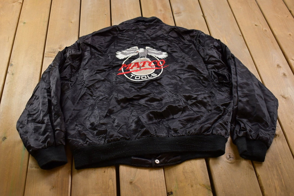 Vintage 1990s Matco Tools Satin Bomber Jacket