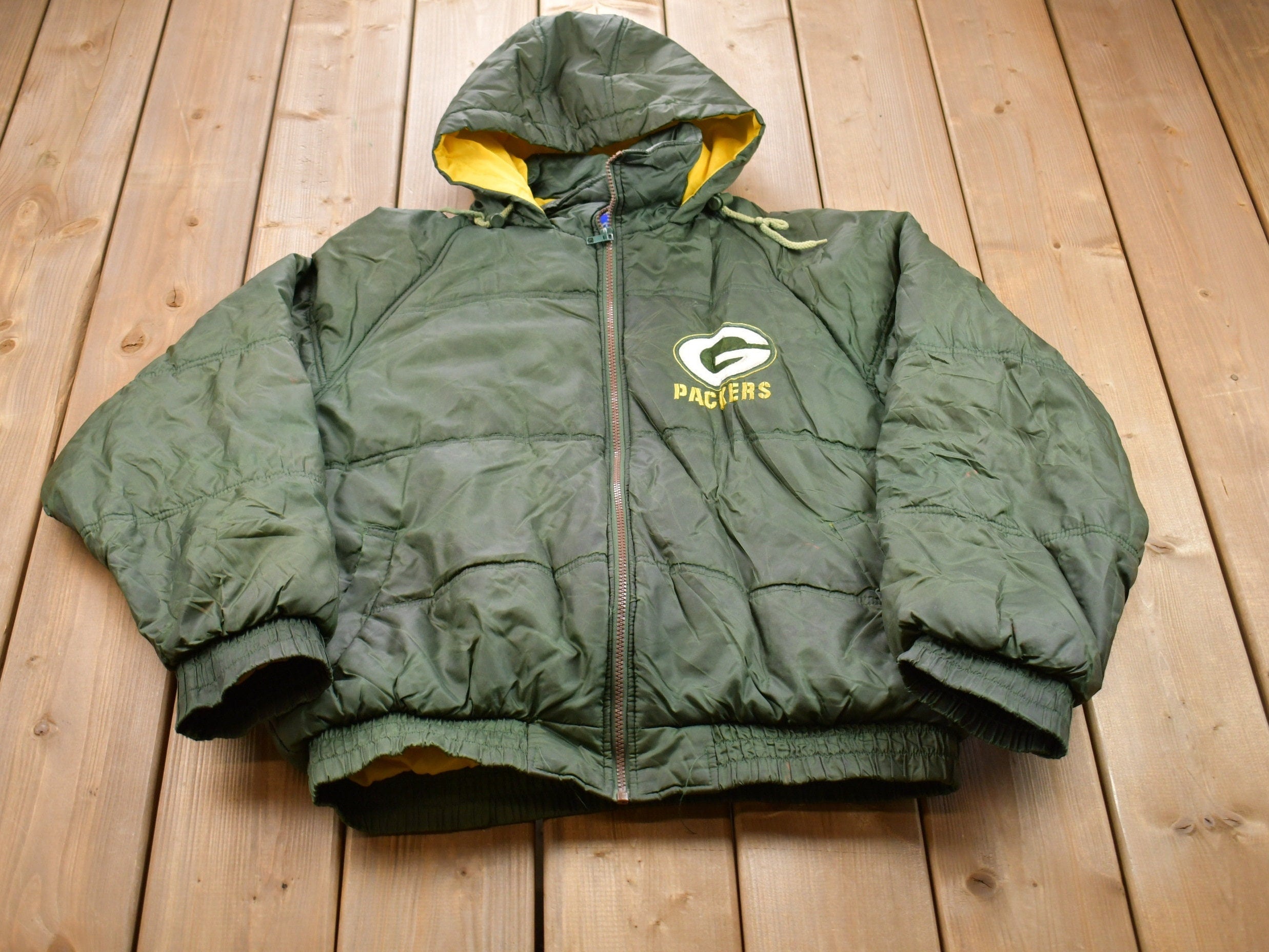 Vintage 1990s Green Bay Packers Game Day NFL Puffer Jacket