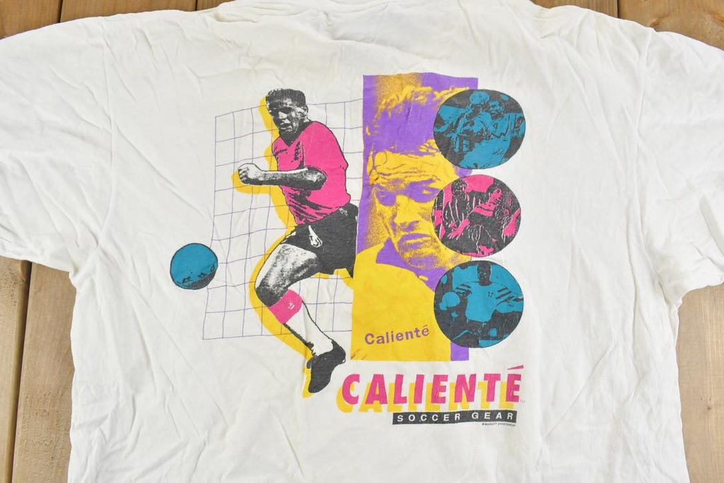 Vintage 1990s Caliente Soccer Gear Graphic T-Shirt