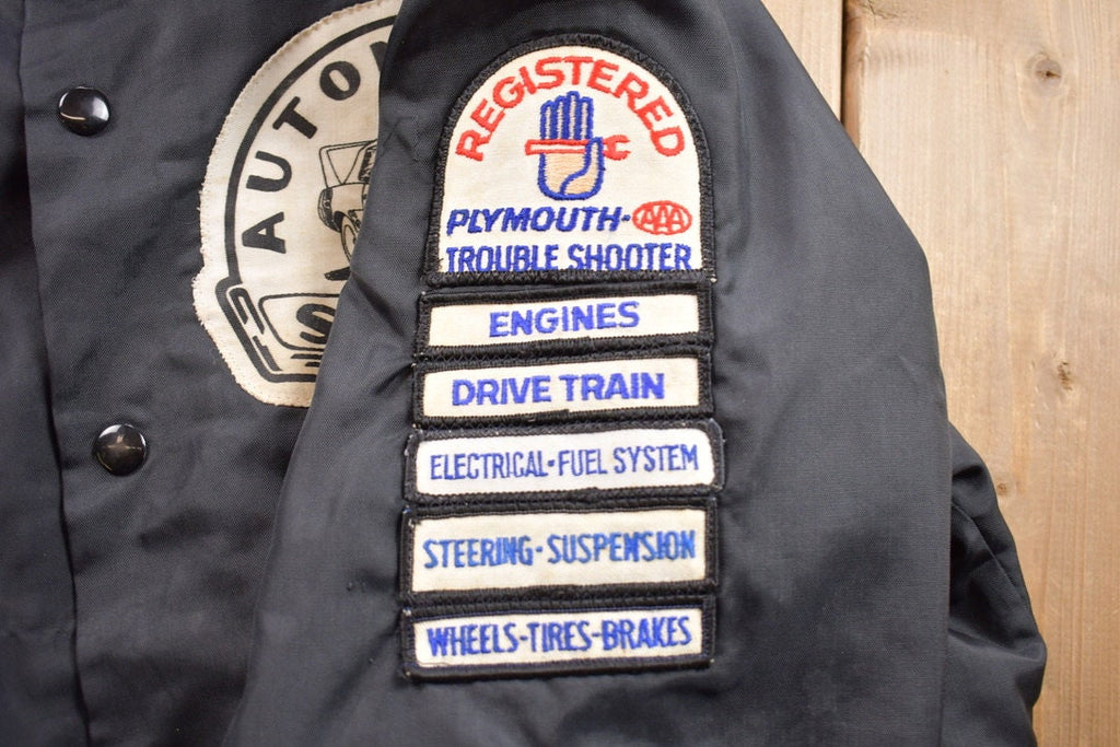 Vintage 1990s Embroidered Don Allerson Athletic Senior Automotives Windbreaker Jacket  Light Jacket  Vintage Windbreaker  Patchhwork