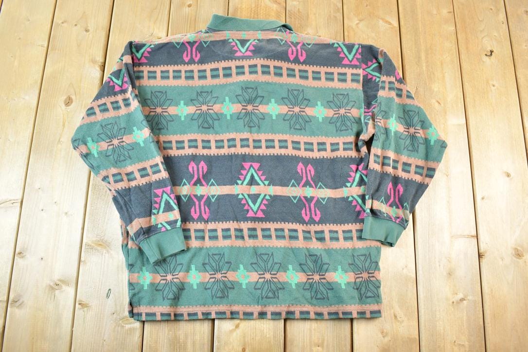 Vintage 1990s Bridgewater Collared Crewneck Sweatshirt Mens L