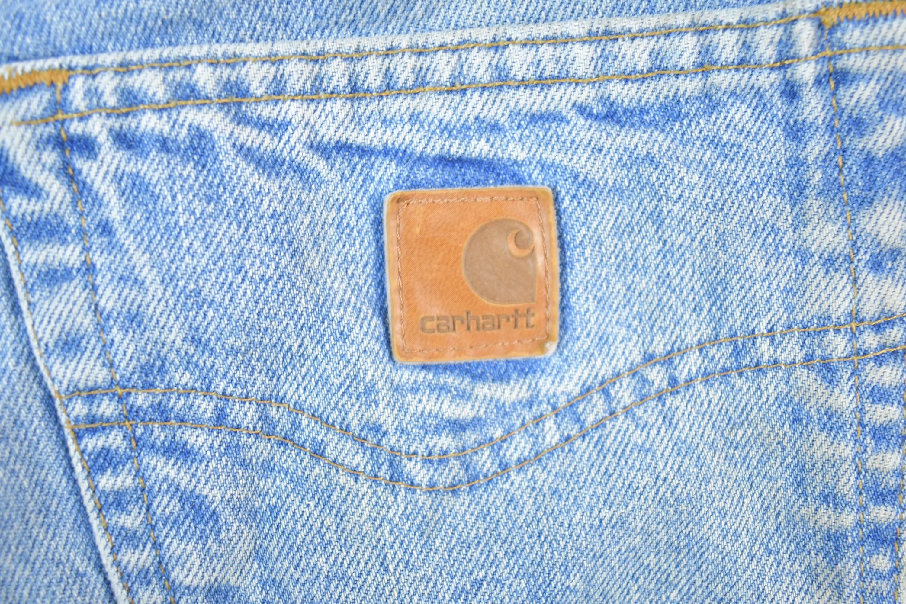 Vintage 1990s Carhartt Denim Work Jeans Size 38 x 32