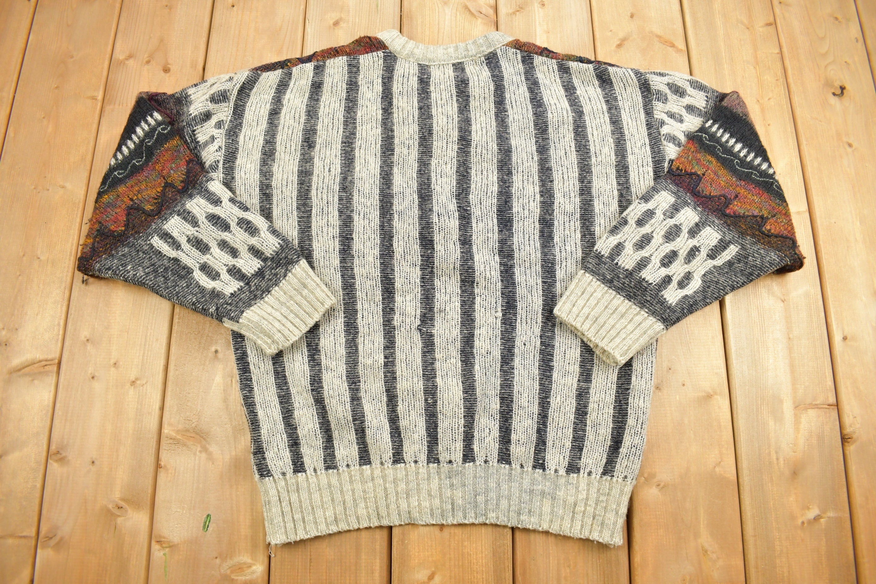 Vintage 1990s Prost Club Knitted Quarter Button Sweater