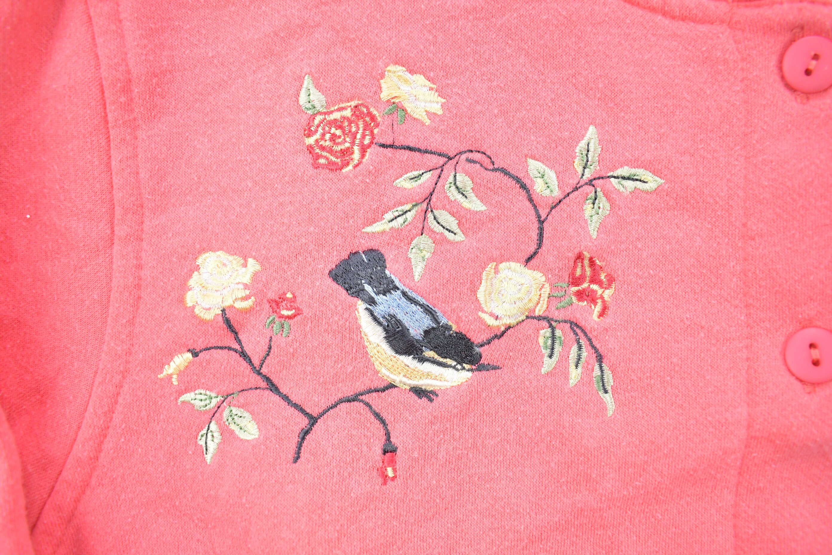 Vintage 1990s Bird Themed Embroidered Crewneck Sweater