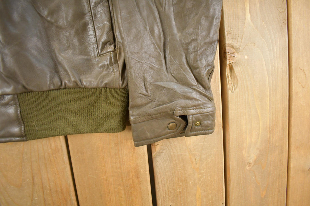 Vintage 1990s Echtes Leder German Leather Jacket Men's Medium