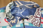 Vintage 1990s Embroidered All Over Print Zip Up Jacket Sweater - Large