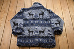Vintage 1990s Cabela's All Over Print Fleece Jacket