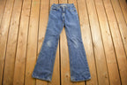 Vintage 1980s Lee Dungarees Flared Jeans Size 26 x 33