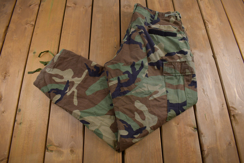 Vintage 2001 Military Woodland Camouflage Cargo Pocket Pants 38 x 31