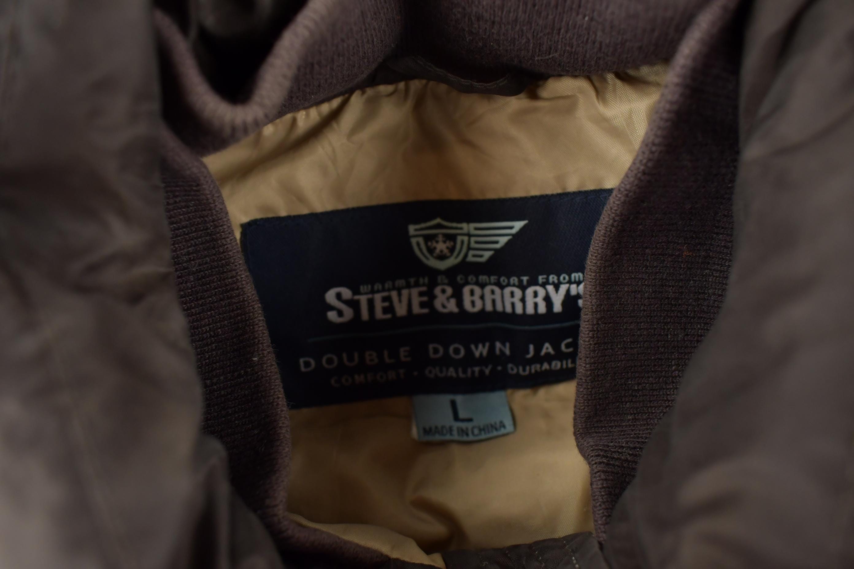 Vintage 1980s Steve & Barry's Down Fill Brown Puffer Vest