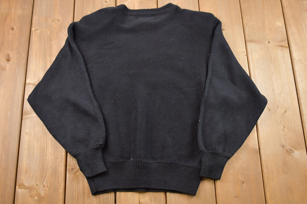 Vintage 1990s Floral Embroidered Knitted Sweater