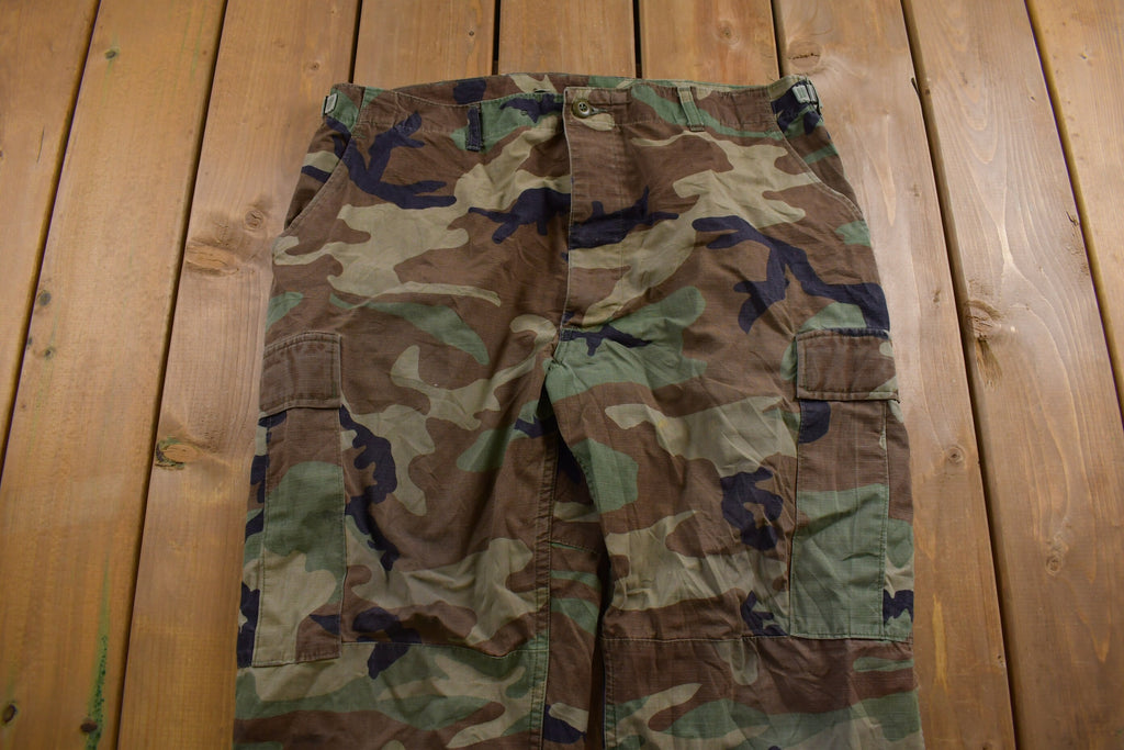 Vintage 2001 Military Woodland Camouflage Cargo Pocket Pants 38 x 31