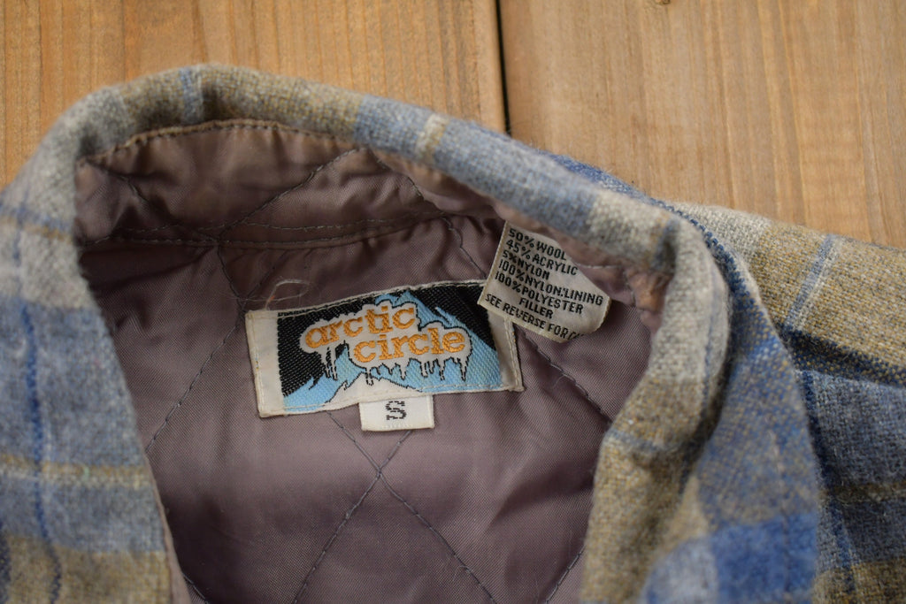 Vintage 1980s Arctic Circle Plaid Lined Button Up Shirt